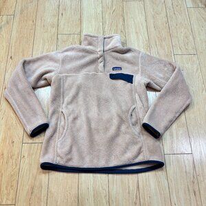 Patagonia Re-Tool Snap-T Plush Fleece Pullover Pink Blush Women's Size Large